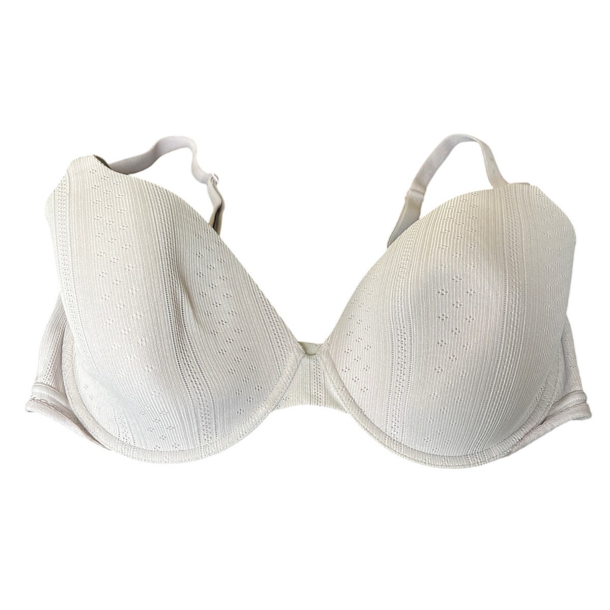 Victoria Secret White Underwire 36dd Bra Stripped